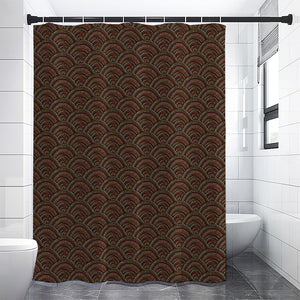 African Afro Dot Pattern Print Shower Curtain