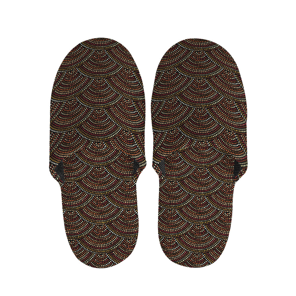 African Afro Dot Pattern Print Slippers