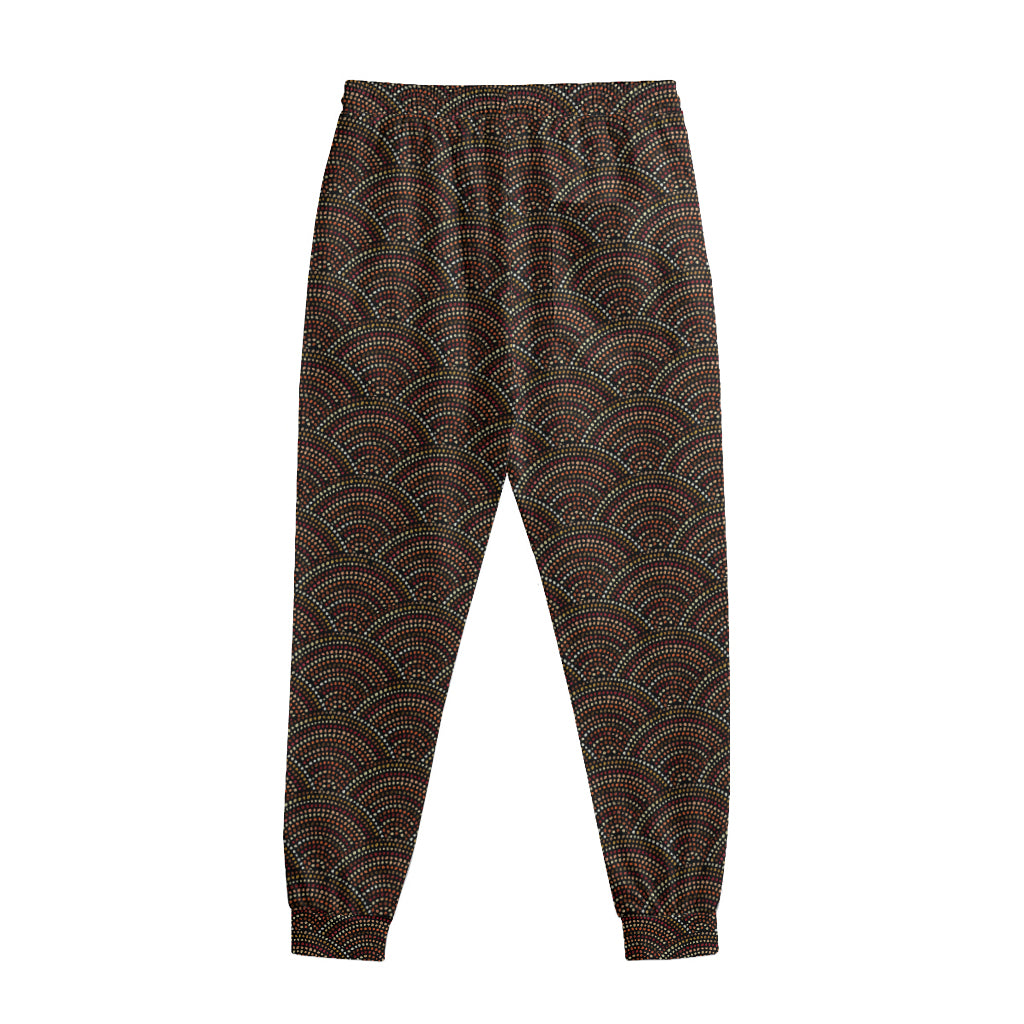 African Afro Dot Pattern Print Sweatpants