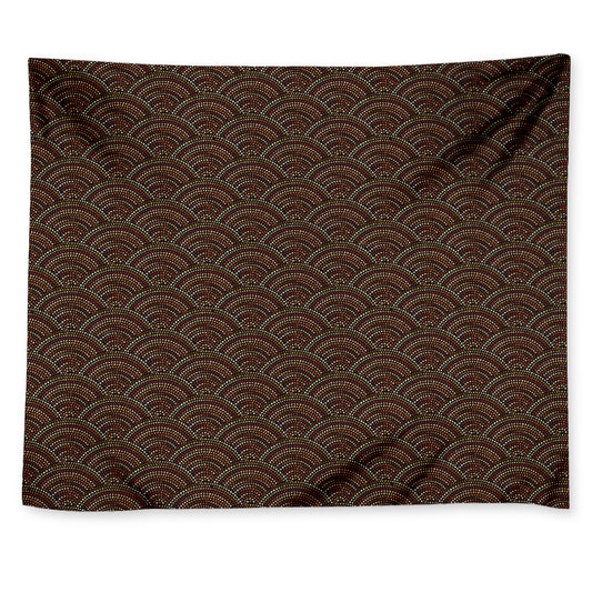 African Afro Dot Pattern Print Tapestry