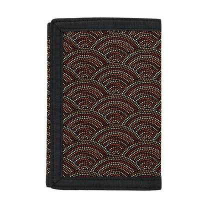 African Afro Dot Pattern Print Trifold Wallet
