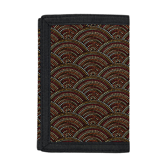 African Afro Dot Pattern Print Trifold Wallet