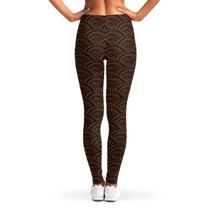 African Afro Dot Pattern Print Women's Leggings