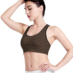 African Afro Dot Pattern Print Women's Sports Bra