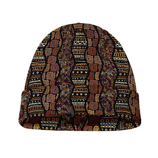 African Afro Inspired Pattern Print Beanie