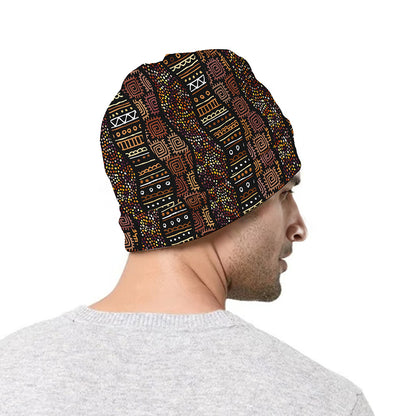 African Afro Inspired Pattern Print Beanie