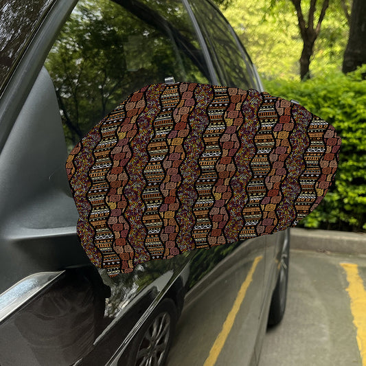 African Afro Inspired Pattern Print Car Side Mirror Covers