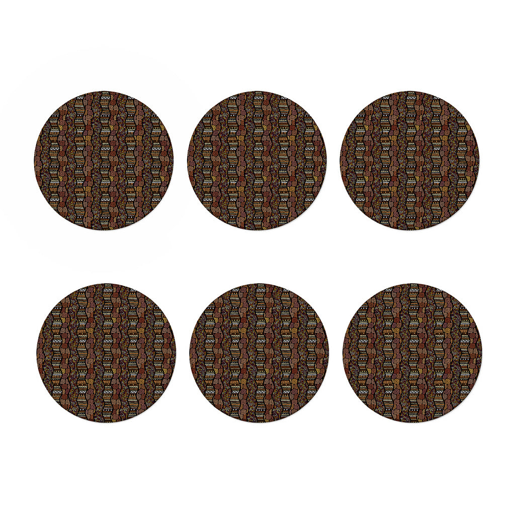 African Afro Inspired Pattern Print Coaster Set