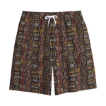 African Afro Inspired Pattern Print Cotton Shorts