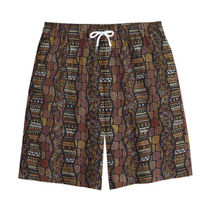 African Afro Inspired Pattern Print Cotton Shorts