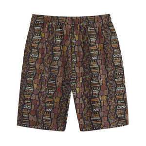 African Afro Inspired Pattern Print Cotton Shorts