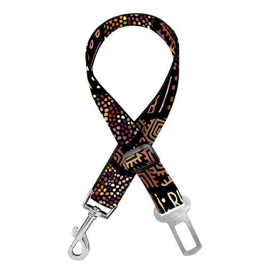 African Afro Inspired Pattern Print Dog Seat Belt