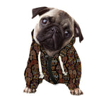 African Afro Inspired Pattern Print Dog Zip Up Hoodie