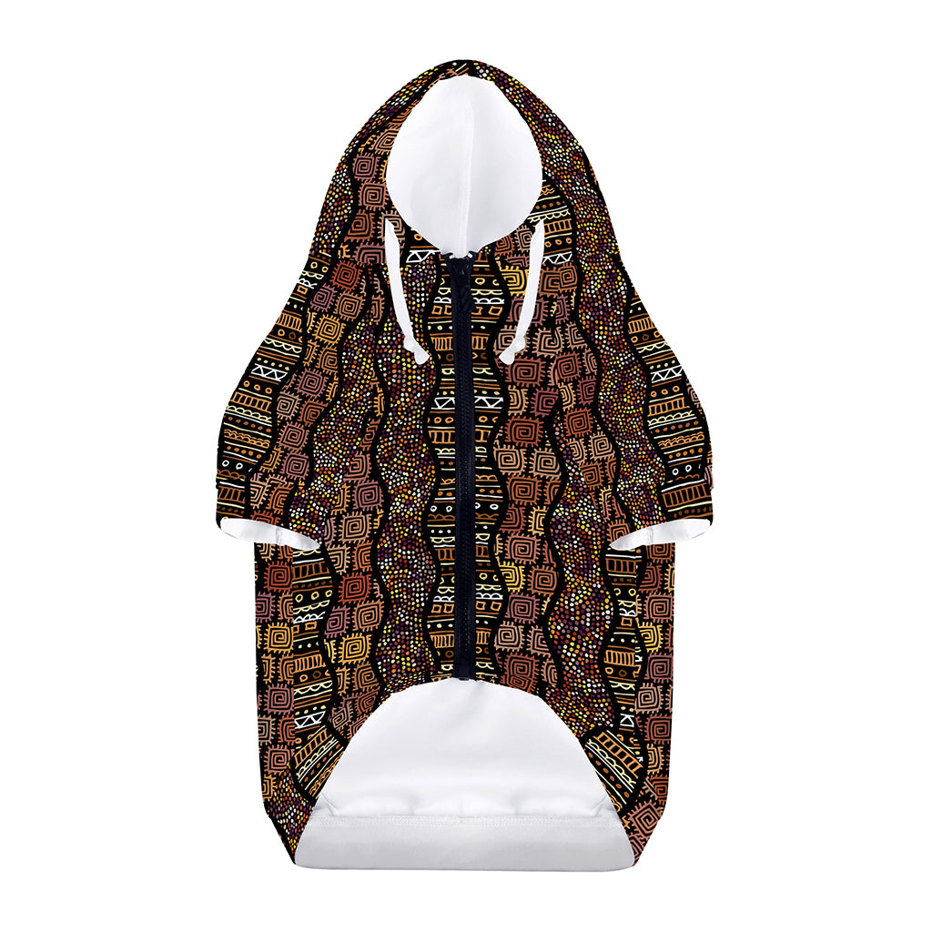 African Afro Inspired Pattern Print Dog Zip Up Hoodie