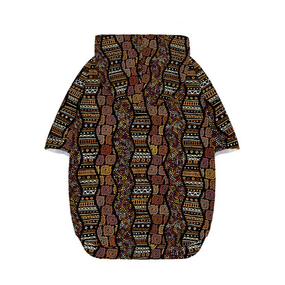African Afro Inspired Pattern Print Dog Zip Up Hoodie