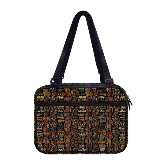 African Afro Inspired Pattern Print Double Strap Bible Bag