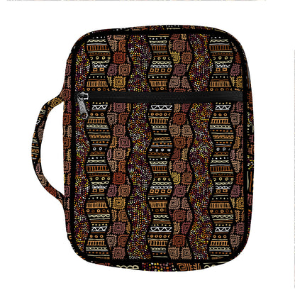 African Afro Inspired Pattern Print Front Pocket Bible Bag