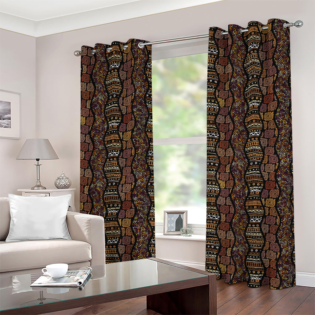 African Afro Inspired Pattern Print Grommet Curtains