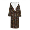 African Afro Inspired Pattern Print Hooded Bathrobe