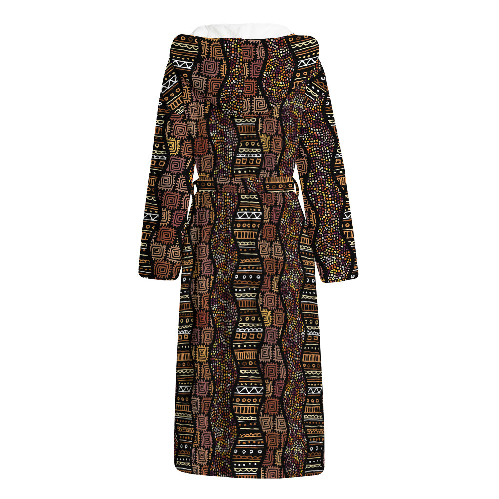 African Afro Inspired Pattern Print Hooded Bathrobe