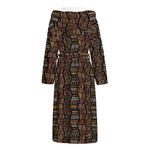 African Afro Inspired Pattern Print Hooded Bathrobe