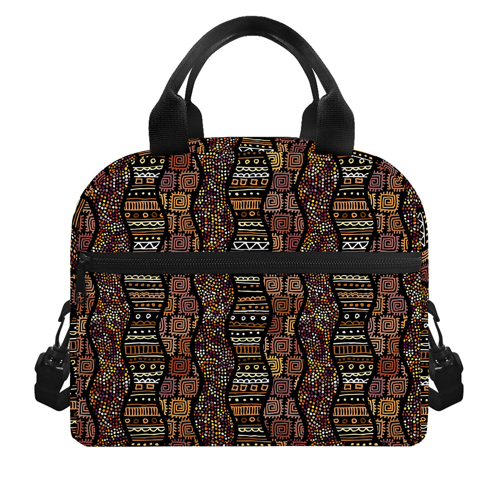 African Afro Inspired Pattern Print Insulated Lunch Bag