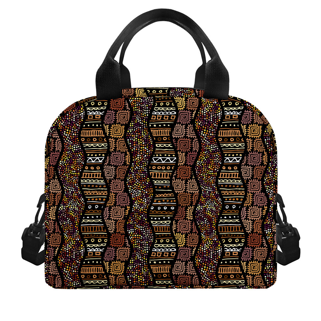 African Afro Inspired Pattern Print Insulated Lunch Bag