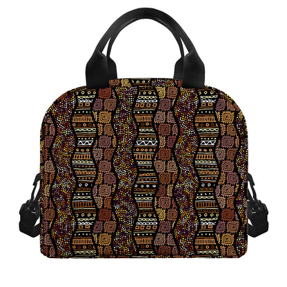 African Afro Inspired Pattern Print Insulated Lunch Bag