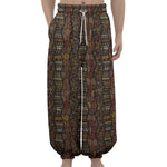 African Afro Inspired Pattern Print Lantern Pants