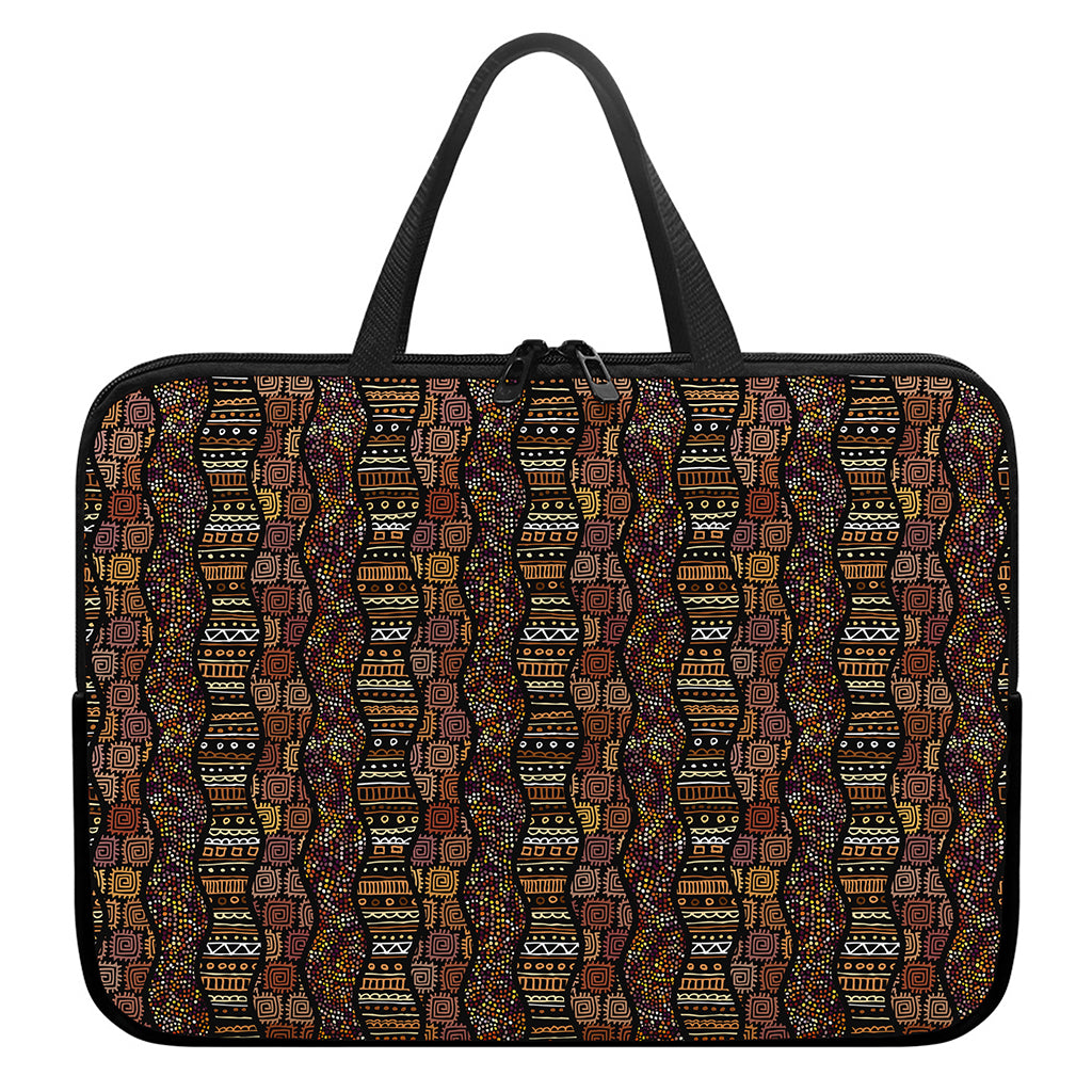 African Afro Inspired Pattern Print Laptop Sleeve With Handle