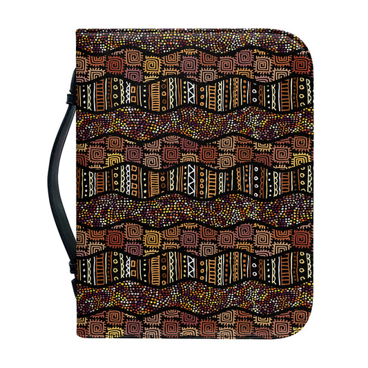 African Afro Inspired Pattern Print Leather Bible Cover