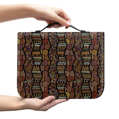 African Afro Inspired Pattern Print Leather Bible Cover