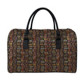 African Afro Inspired Pattern Print Leather Duffel Bag