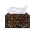 African Afro Inspired Pattern Print Leather Tissue Box Cover