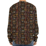 African Afro Inspired Pattern Print Long Sleeve Baseball Jersey