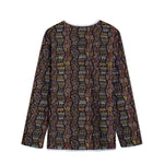 African Afro Inspired Pattern Print Long Sleeve Short Coat