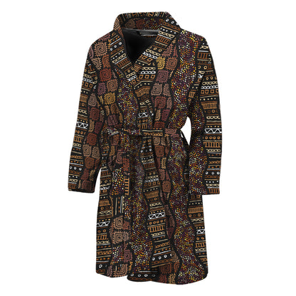 African Afro Inspired Pattern Print Men's Bathrobe
