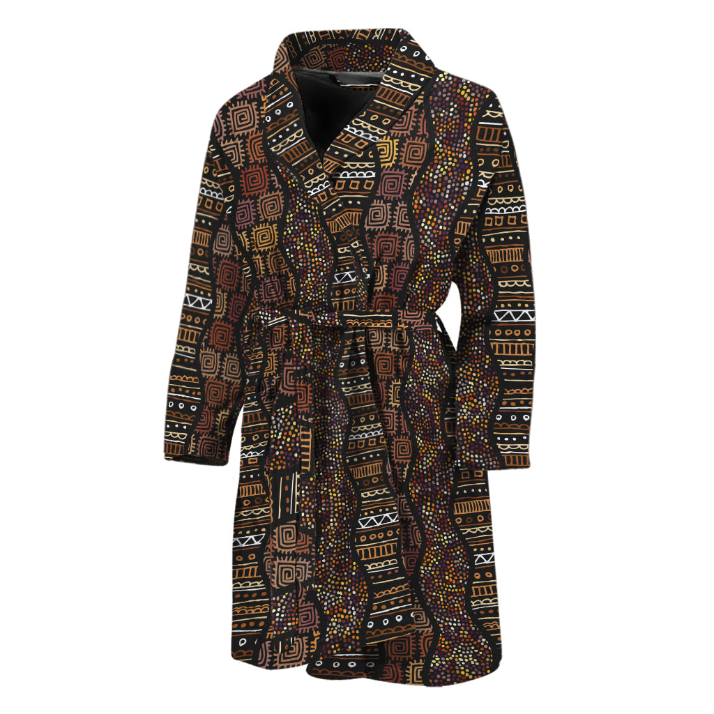 African Afro Inspired Pattern Print Men's Bathrobe