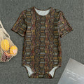 African Afro Inspired Pattern Print Men's Bodysuit