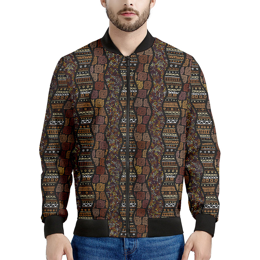 African Afro Inspired Pattern Print Men's Bomber Jacket