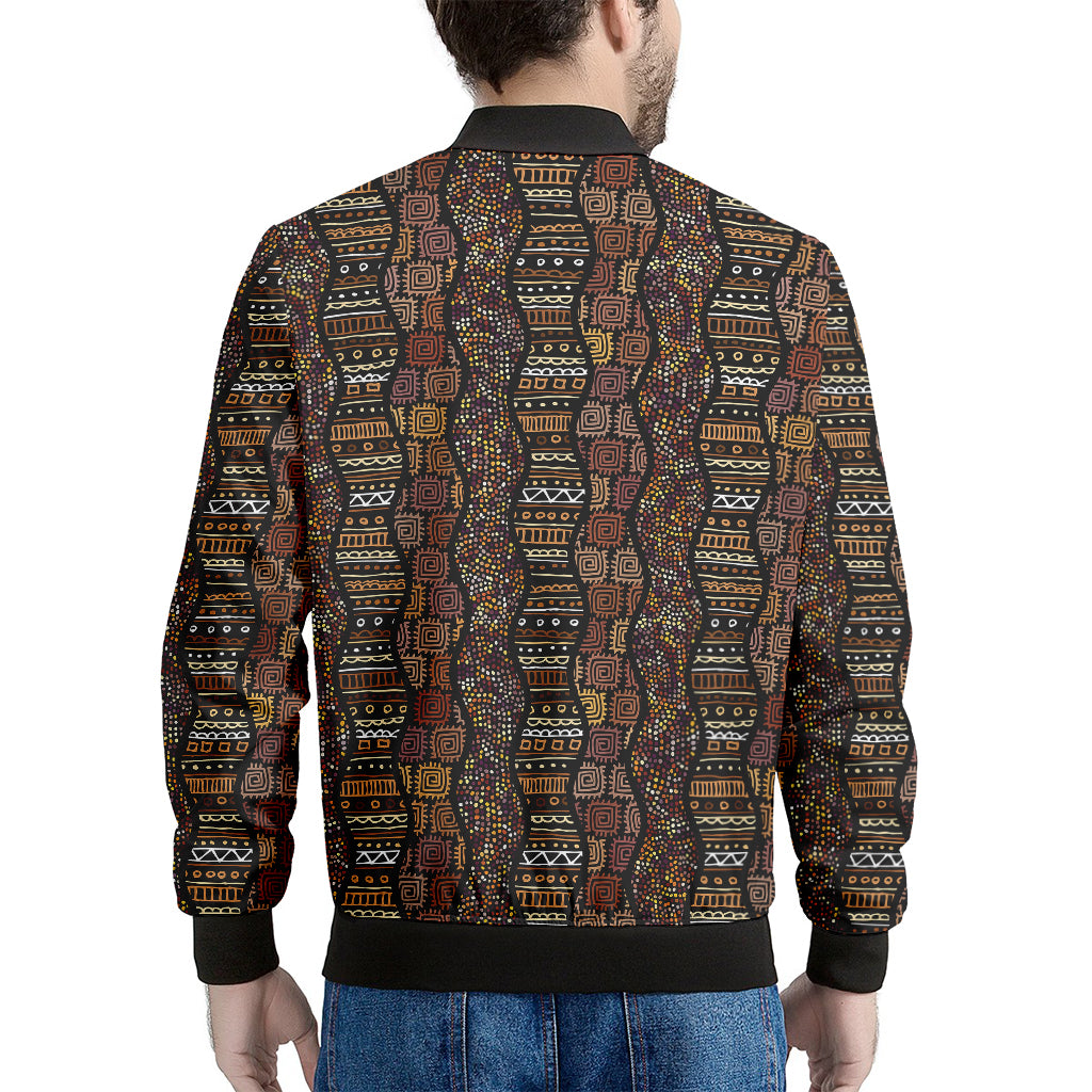 African Afro Inspired Pattern Print Men's Bomber Jacket