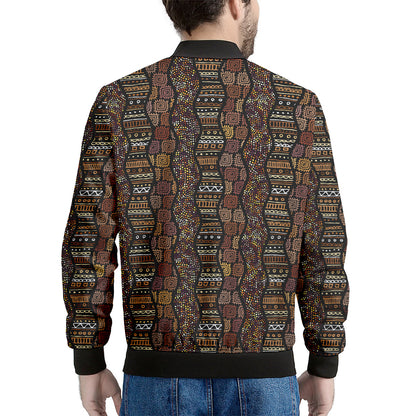 African Afro Inspired Pattern Print Men's Bomber Jacket