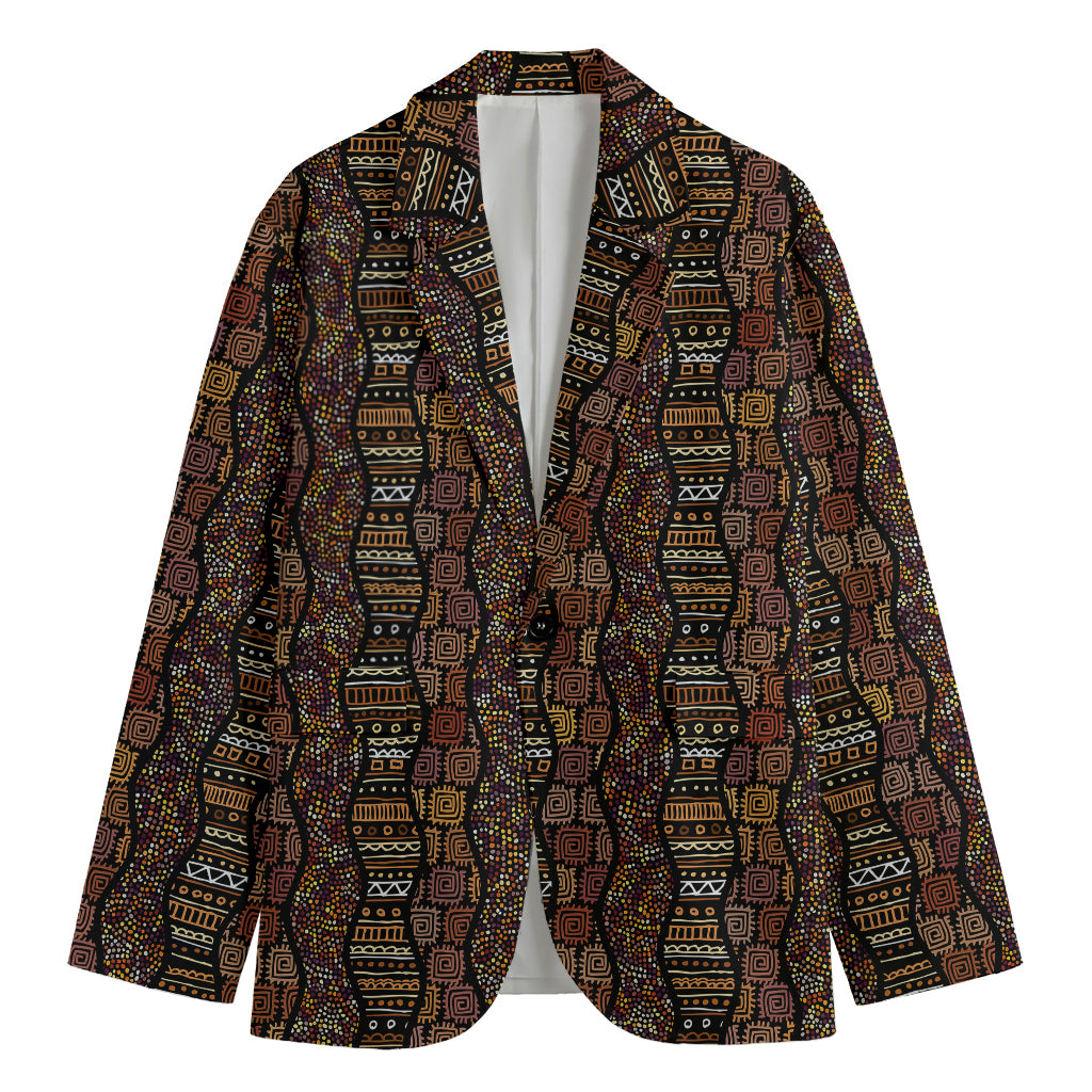 African Afro Inspired Pattern Print Men's Cotton Blazer