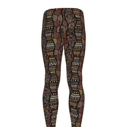 African Afro Inspired Pattern Print Men's leggings