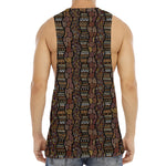 African Afro Inspired Pattern Print Men's Muscle Tank Top