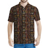 African Afro Inspired Pattern Print Men's Polo Shirt