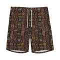 African Afro Inspired Pattern Print Men's Athletic Shorts