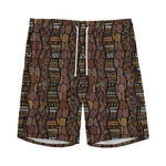 African Afro Inspired Pattern Print Men's Sports Shorts