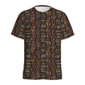 African Afro Inspired Pattern Print Men's Athletic T-Shirt