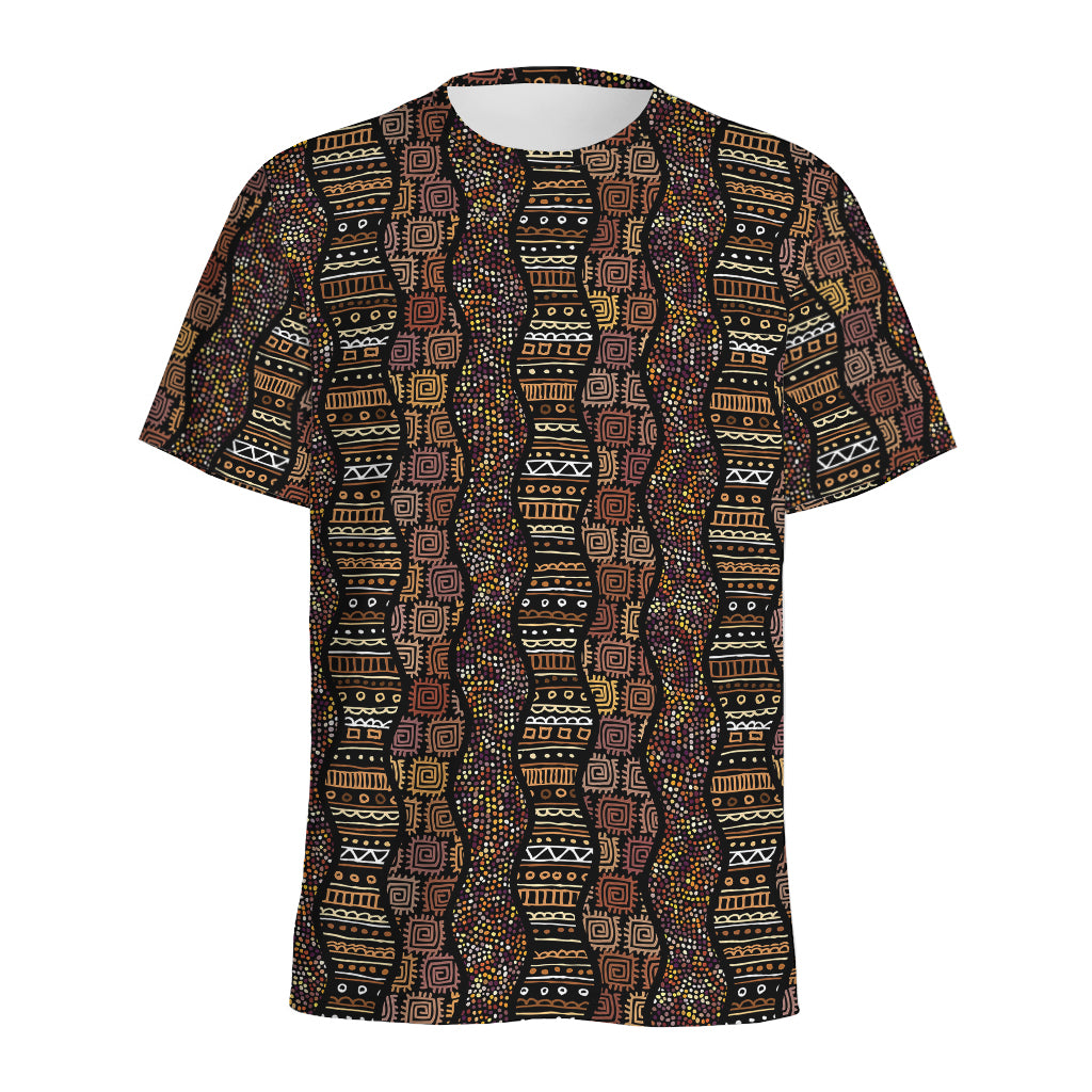 African Afro Inspired Pattern Print Men's Sports T-Shirt